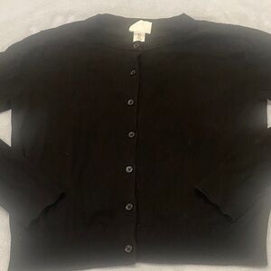 H&M Black Button-Up Cardigan